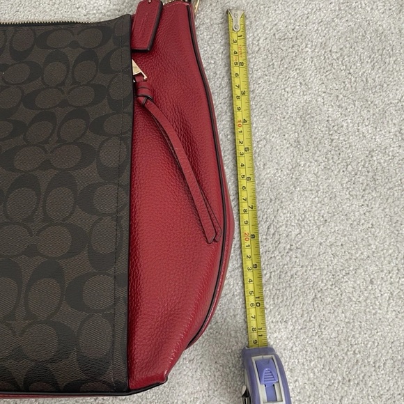 Coach Red and Brown Patterned Shoulder Bag - Picture 4 of 9